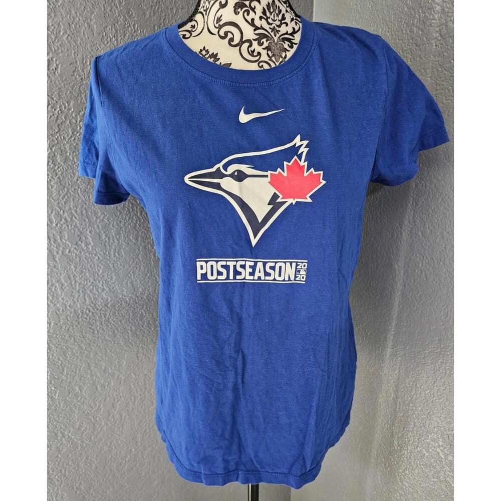 Women's Nike Tee Shirt Toronto Blue Jays Baseball Size Medium Postseason 2020
